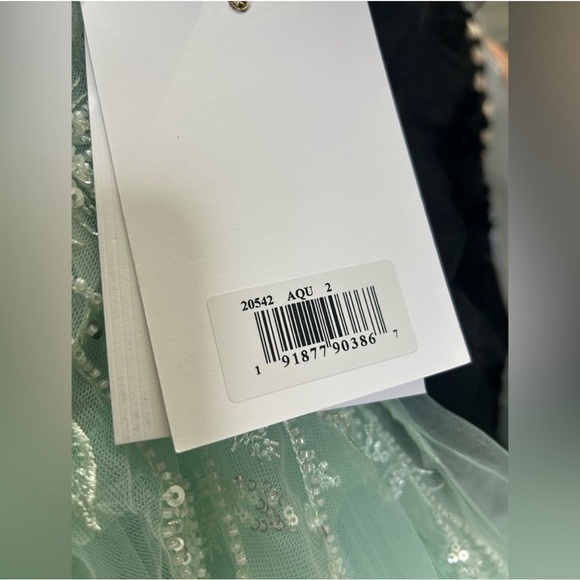 MAC DUGGAL 20542 NWT Strapless Corset Detail Tulle Layered Gown size 2. - Picture 5 of 17